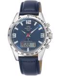 Master Time Sporty Big Date Roloi Xronogafos Batarias me Ble Dermatino Louraki MTGA-10876-32L