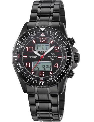 Master Time MTGA-10921-22M Mens Watch Radio World Timer 44mm 5ATM