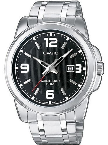 Casio Collection Ρολόι Μπαταρίας με Ασημί Μεταλλικό Μπρασελέ MTP-1314PD-1AVEF