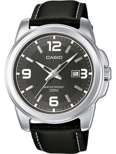 Casio Collection Ρολόι Μπαταρίας με Μαύρο Δερμάτινο Λουράκι MTP-1314PL-8AVEF