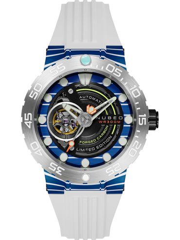 Nubeo Opportunity Limited Ρολόι Αυτόματο με Λευκό Καουτσούκ Λουράκι NB-6085-02