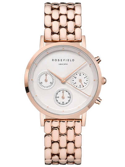 Rosefield The Gabby Ρολόι Χρονογράφος Μπαταρίας με Ροζ Χρυσό Μεταλλικό Μπρασελέ NWG-N91