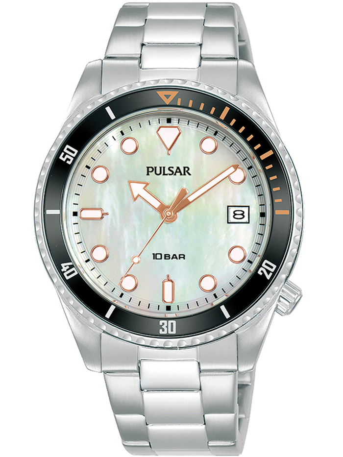 Pulsar Sport Roloi Batarias me Asimi Metalliko Brasele PG8331X1