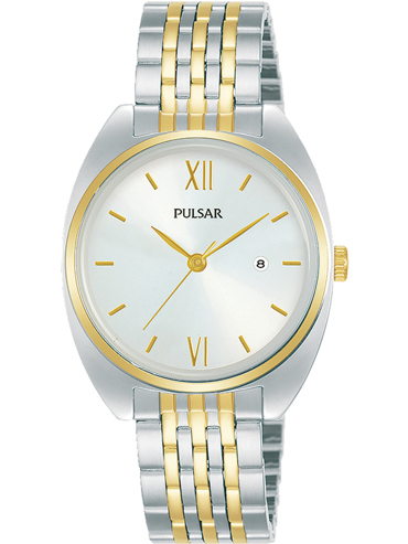 Pulsar Ρολόι Μπαταρίας με Χρυσό / Ασημί Μεταλλικό Μπρασελέ PH7556X1