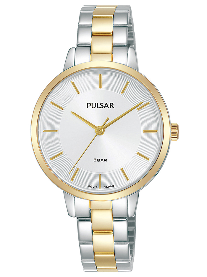 Pulsar Classic Roloi Batarias me Xruso / Asimi Metalliko Brasele PH8476X1