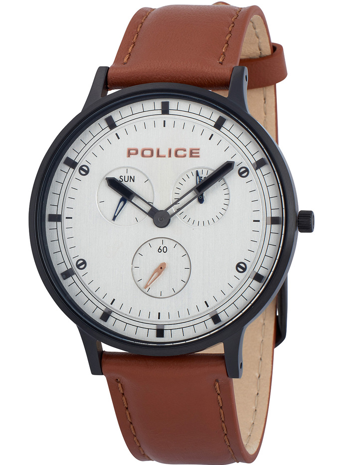 Police Berkeley Roloi Batarias me Kafe Dermatino Louraki PL15968JSB.04