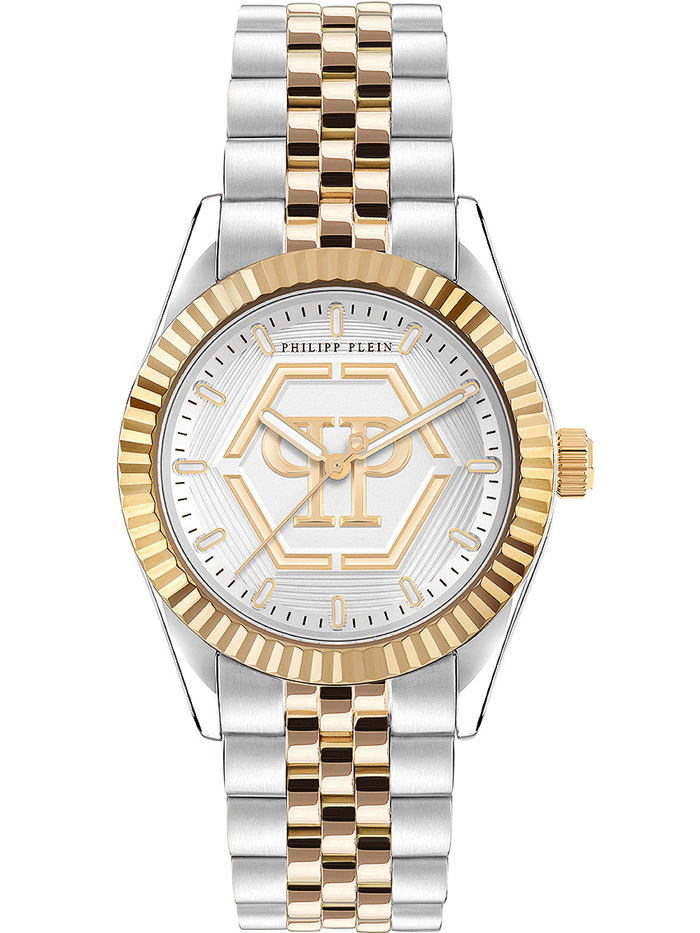 Philipp Plein Street Couture Roloi Batarias me Xruso / Asimi Metalliko Brasele PW2BA0323