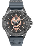 Philipp Plein The Skull Roloi Batarias me Ggri Kaoutsouk Louraki PWAAA2324