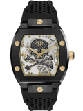 Philipp Plein The $keleton Roloi Aftomato me Mavro Kaoutsouk Louraki PWBAA0521