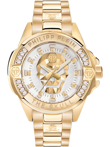 Philipp Plein The $kull Ρολόι Μπαταρίας με Χρυσό Μεταλλικό Μπρασελέ PWNAA0722