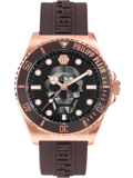 Philipp Plein The $kull Diver Roloi Batarias me Kafe Kaoutsouk Louraki PWOAA0322