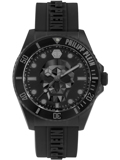 Philipp Plein The $kull Diver Roloi Batarias me Mavro Kaoutsouk Louraki PWOAA0422
