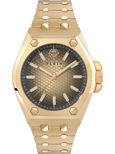 Philipp Plein Extreme Gent Ρολόι Μπαταρίας με Χρυσό Μεταλλικό Μπρασελέ PWPMA0324
