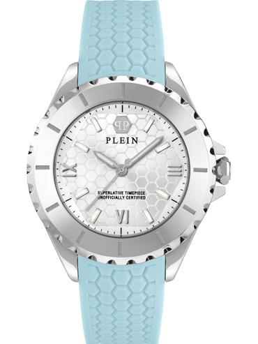 Philipp Plein Rock Couture Ρολόι Μπαταρίας με Μπλε Καουτσούκ Λουράκι PWPOA0124