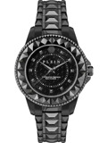 Philipp Plein Rock Couture Roloi Batarias me Mavro Metalliko Brasele PWPQA0524