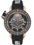 Philipp Plein Hyper Sport Roloi Aftomato me Mavro Kaoutsouk Louraki PWUAA0223