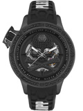 Philipp Plein Hyper Sport Roloi Aftomato me Mavro Kaoutsouk Louraki PWUAA0423