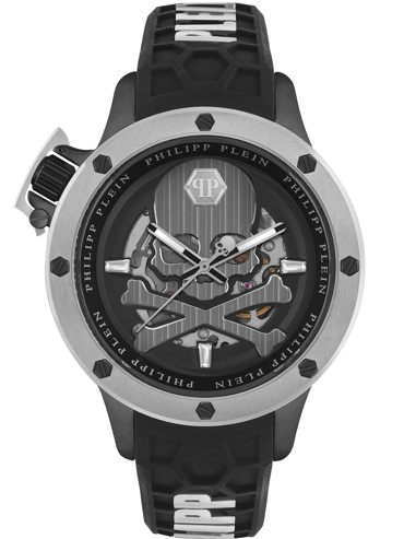 Philipp Plein Hyper Sport Ρολόι Αυτόματο με Μαύρο Καουτσούκ Λουράκι PWUAA0523