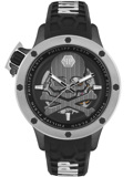 Philipp Plein Hyper Sport Roloi Aftomato me Mavro Kaoutsouk Louraki PWUAA0523