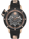 Philipp Plein Hyper Sport Roloi Aftomato me Mavro Kaoutsouk Louraki PWUAA0623
