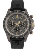 Philipp Plein Street Couture Roloi Xronogafos Batarias me Mavro Kaoutsouk Louraki PWVAA0323