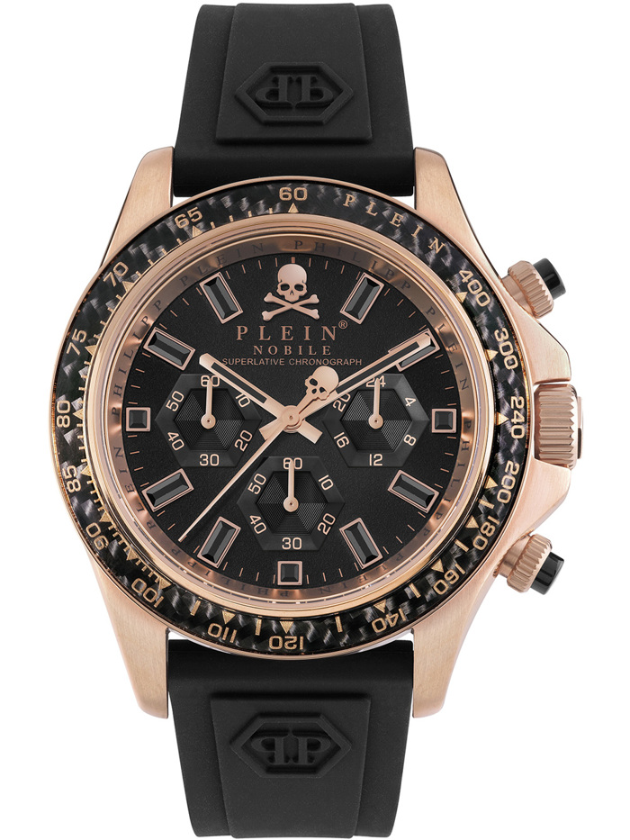 Philipp Plein Street Couture Roloi Xronogafos Batarias me Mavro Kaoutsouk Louraki PWVAA0623