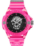 Philipp Plein The Skull Scuba Duba Roloi Batarias me Roz Kaoutsouk Louraki PWWAA0624