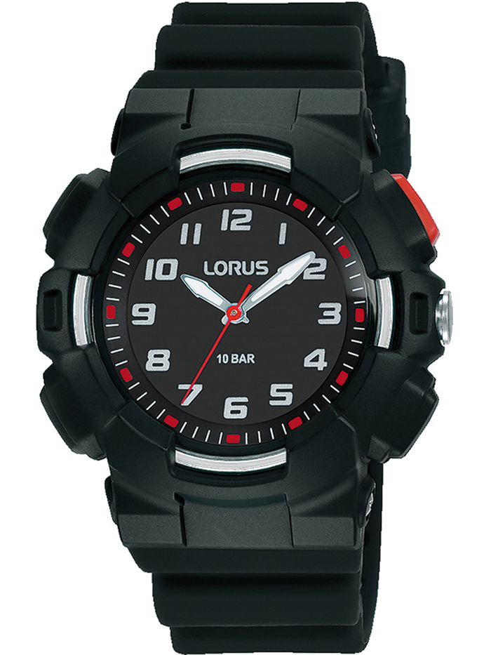 Lorus Roloi Batarias me Mavro Kaoutsouk Louraki R2347NX9