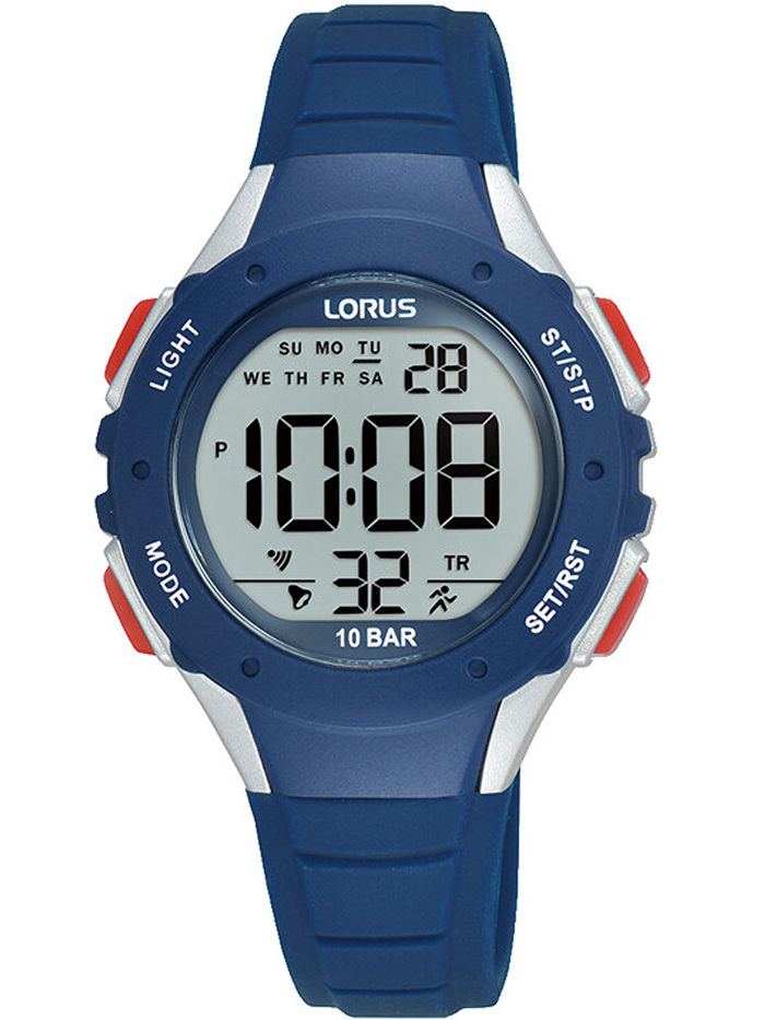 Lorus Psifiako Roloi Batarias me Ble Kaoutsouk Louraki R2363PX9