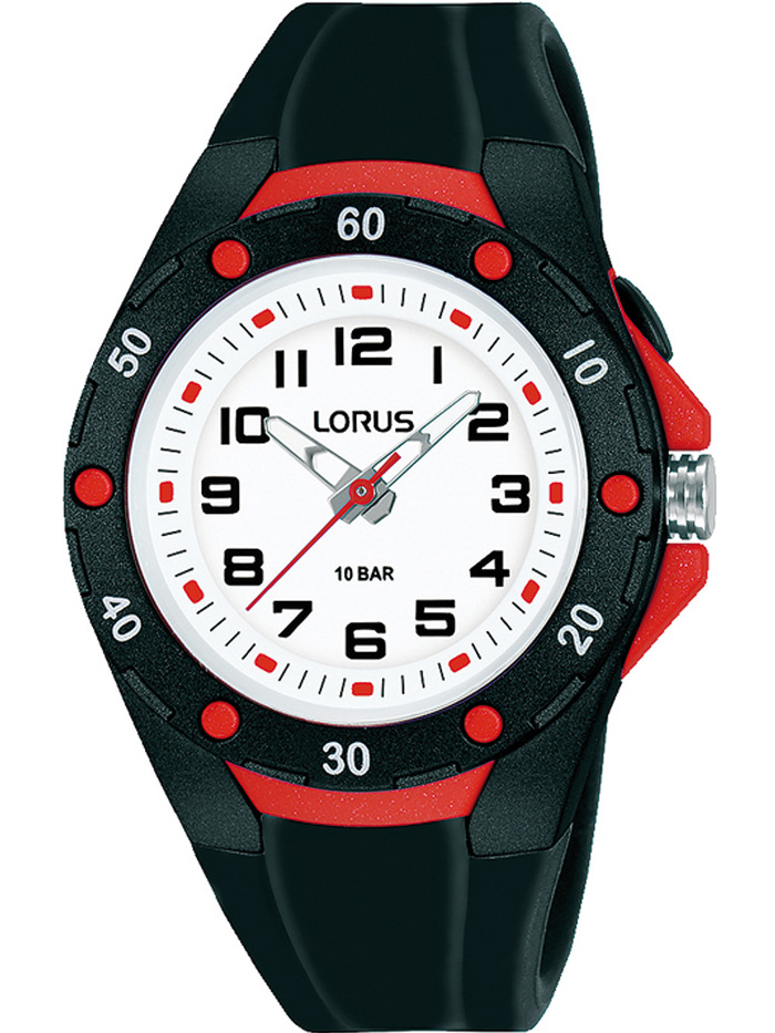 Lorus Roloi Batarias me Mavro Kaoutsouk Louraki R2377NX9