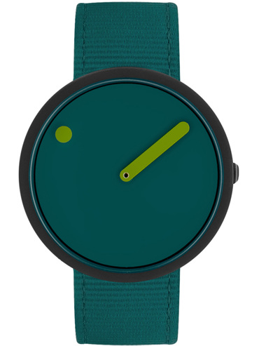 PICTO Ghost Nets Ocean Green Ρολόι Μπαταρίας με Πράσινο Υφασμάτινο Λουράκι R44003-R004