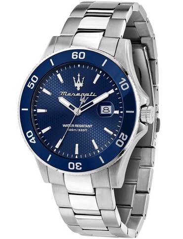 Maserati Competizione Ρολόι Μπαταρίας με Ασημί Μεταλλικό Μπρασελέ R8853100036