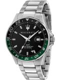 Maserati Sfida GMT Roloi Batarias me Asimi Metalliko Brasele R8853140005