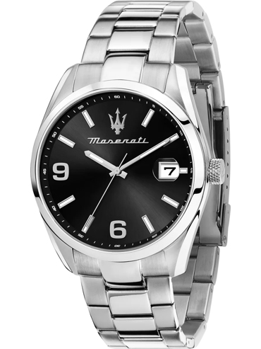 Maserati Attrazione Ρολόι Μπαταρίας με Ασημί Μεταλλικό Μπρασελέ R8853151007