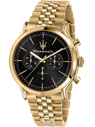 Maserati Epoca Ρολόι Χρονογράφος Μπαταρίας με Χρυσό Μεταλλικό Μπρασελέ R8873618023