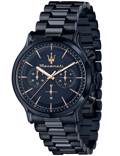 Maserati Epoca Blue Edition Roloi Xronogafos Batarias me Ble Metalliko Brasele R8873618032