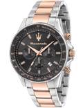 Maserati Sfida Roloi Xronogafos Batarias me Asimi Metalliko Brasele R8873640021