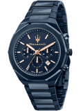 Maserati Stile Roloi Xronogafos Batarias me Ble Metalliko Brasele R8873642008