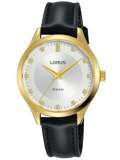 Lorus Classic Roloi Batarias me Mavro Dermatino Louraki RG202RX9