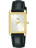 Lorus Roloi Batarias me Mavro Dermatino Louraki RG290VX9