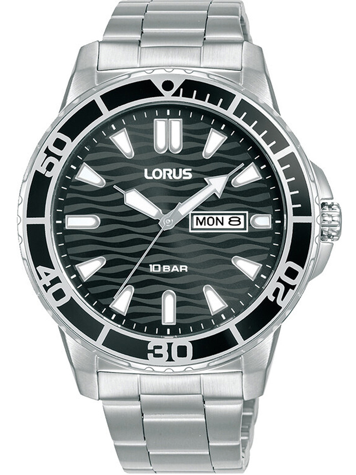 Lorus Sport Roloi Batarias me Asimi Metalliko Brasele RH355AX9