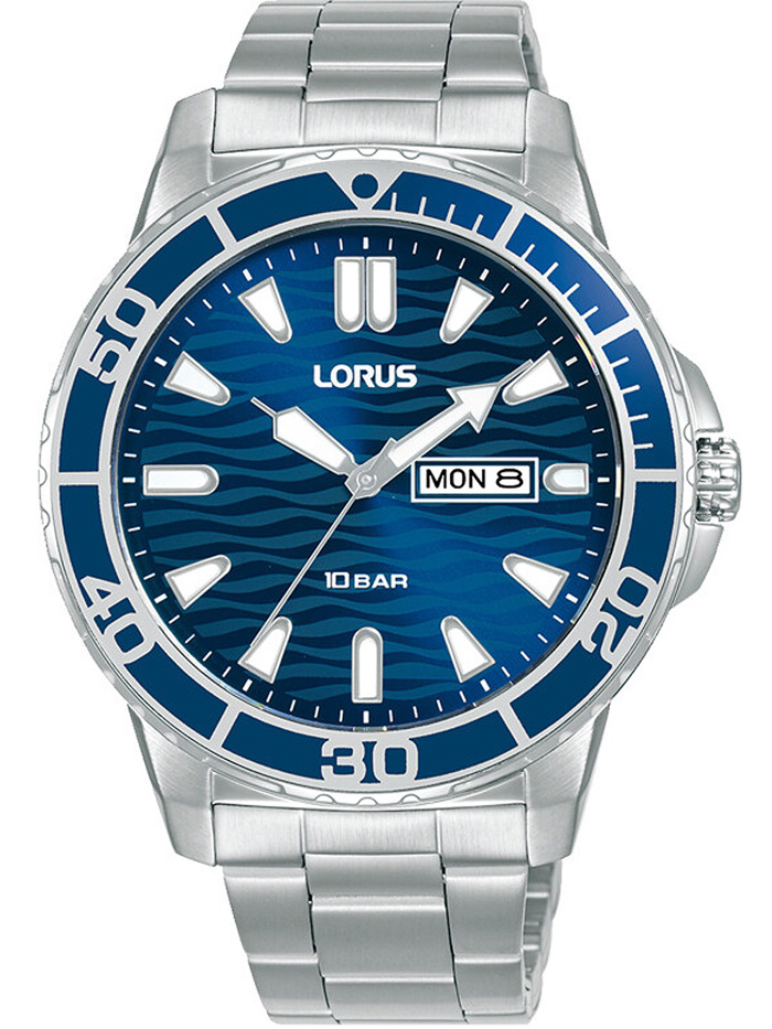 Lorus Sport Roloi Batarias me Asimi Metalliko Brasele RH357AX9