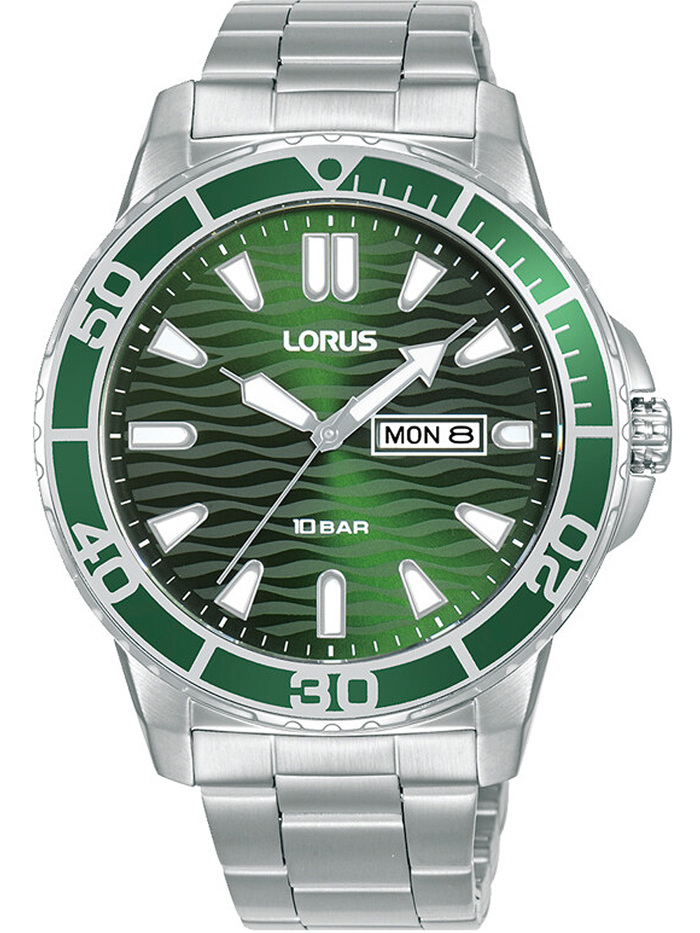 Lorus Sport Roloi Batarias me Asimi Metalliko Brasele RH359AX9