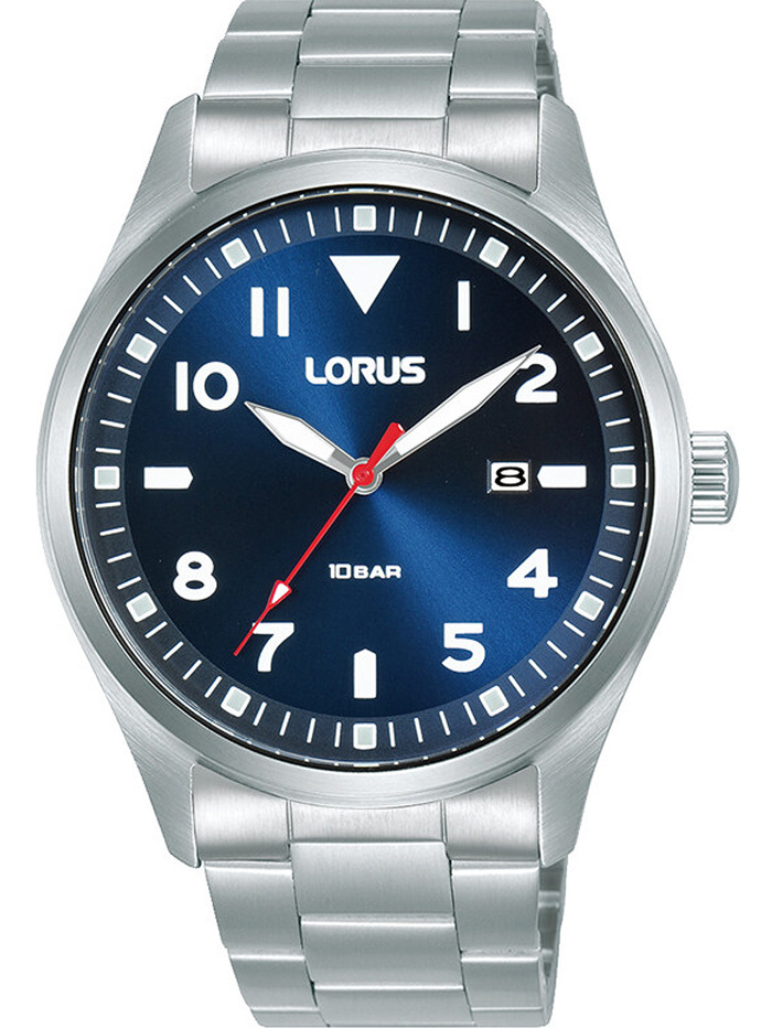 Lorus Sport Roloi Batarias me Asimi Metalliko Brasele RH925QX9