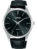 Lorus Roloi Batarias me Mavro Dermatino Louraki RRX71HX9