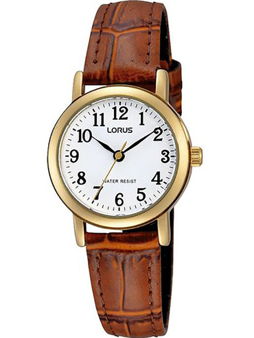 Lorus Ρολόι Μπαταρίας με Καφέ Δερμάτινο Λουράκι RRX98GX9
