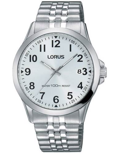 Lorus Ρολόι Μπαταρίας με Ασημί Μεταλλικό Μπρασελέ RS975CX9