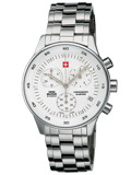 Swiss Military by Chrono Roloi Xronogafos Batarias me Asimi Metalliko Brasele SM30052.02