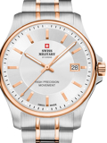 Swiss Military by Chrono Roloi Batarias me Roz Xruso / Asimi Metalliko Brasele SM30200.07