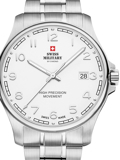 Swiss Military by Chrono Roloi Batarias me Asimi Metalliko Brasele SM30200.17